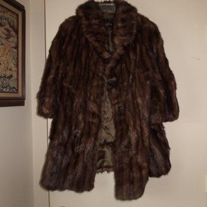 Vintage genuine mink fur coat medium